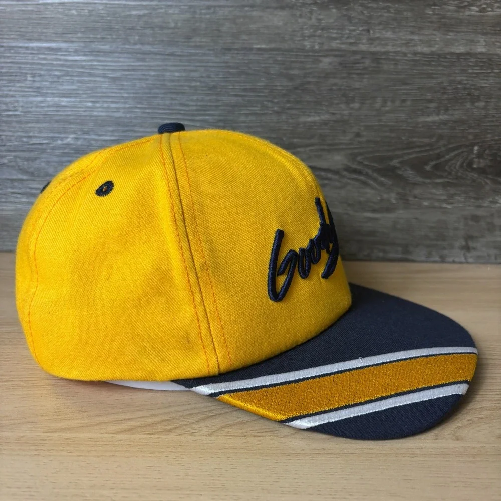 Vintage Goodyear Hat Cap Snap Back Yellow Tires Racing Retro K Products
